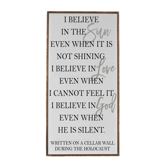 32X16 I Believe In The Sun Home Decor - Vertical WoodSign